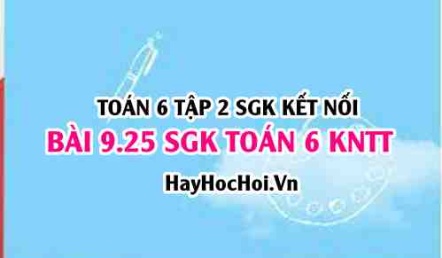 Bài 9.25 SGK Toán 6 tập 2 Kết nối tri thức